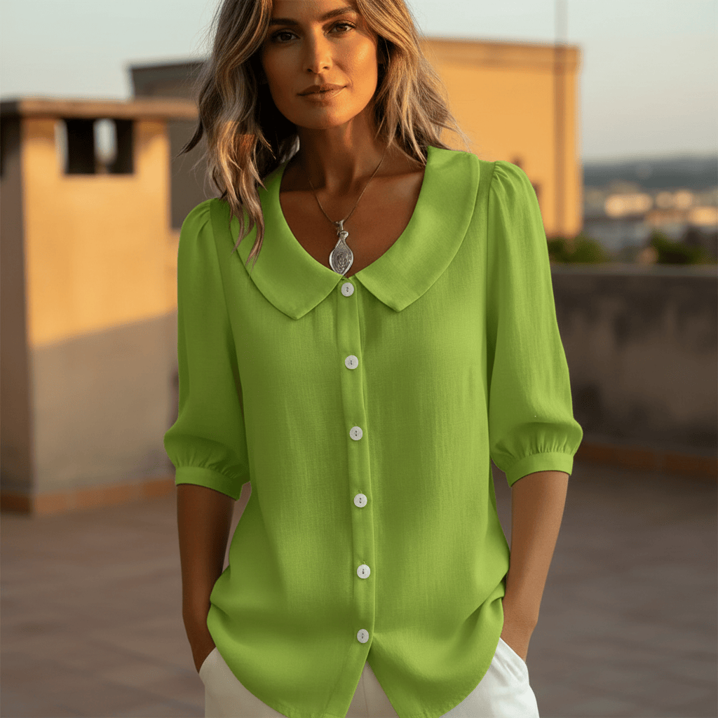 Stylub Summer Loose Blouse Shirt Women Button Tops Casual Cotton Linen Shirt Casual Short Sleeve Shirts For Women Thin Cardigan ﻿