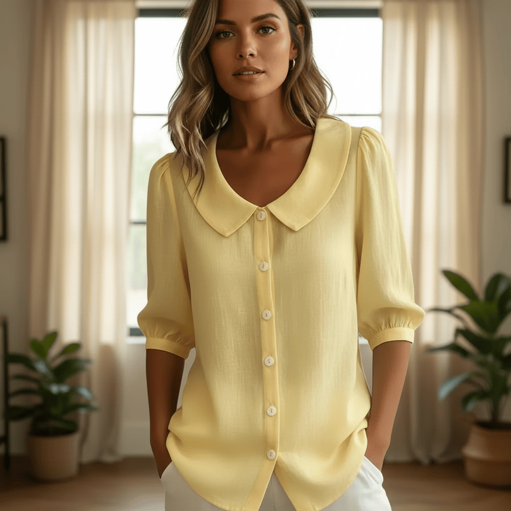 Stylub Summer Loose Blouse Shirt Women Button Tops Casual Cotton Linen Shirt Casual Short Sleeve Shirts For Women Thin Cardigan ﻿