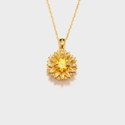 stylub Sunflower Shape 18K Gold-Plated Pendant Necklace