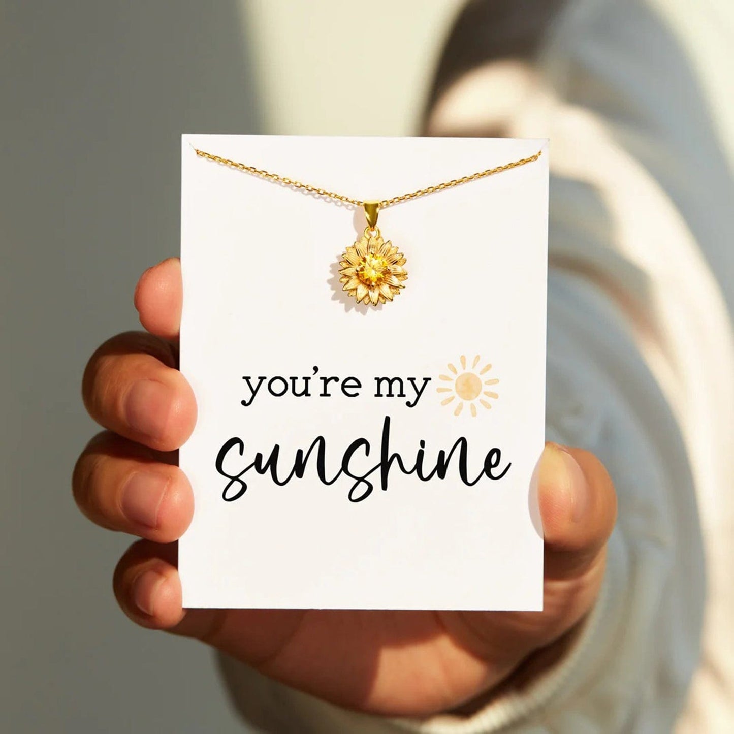 stylub Sunflower Shape 18K Gold-Plated Pendant Necklace