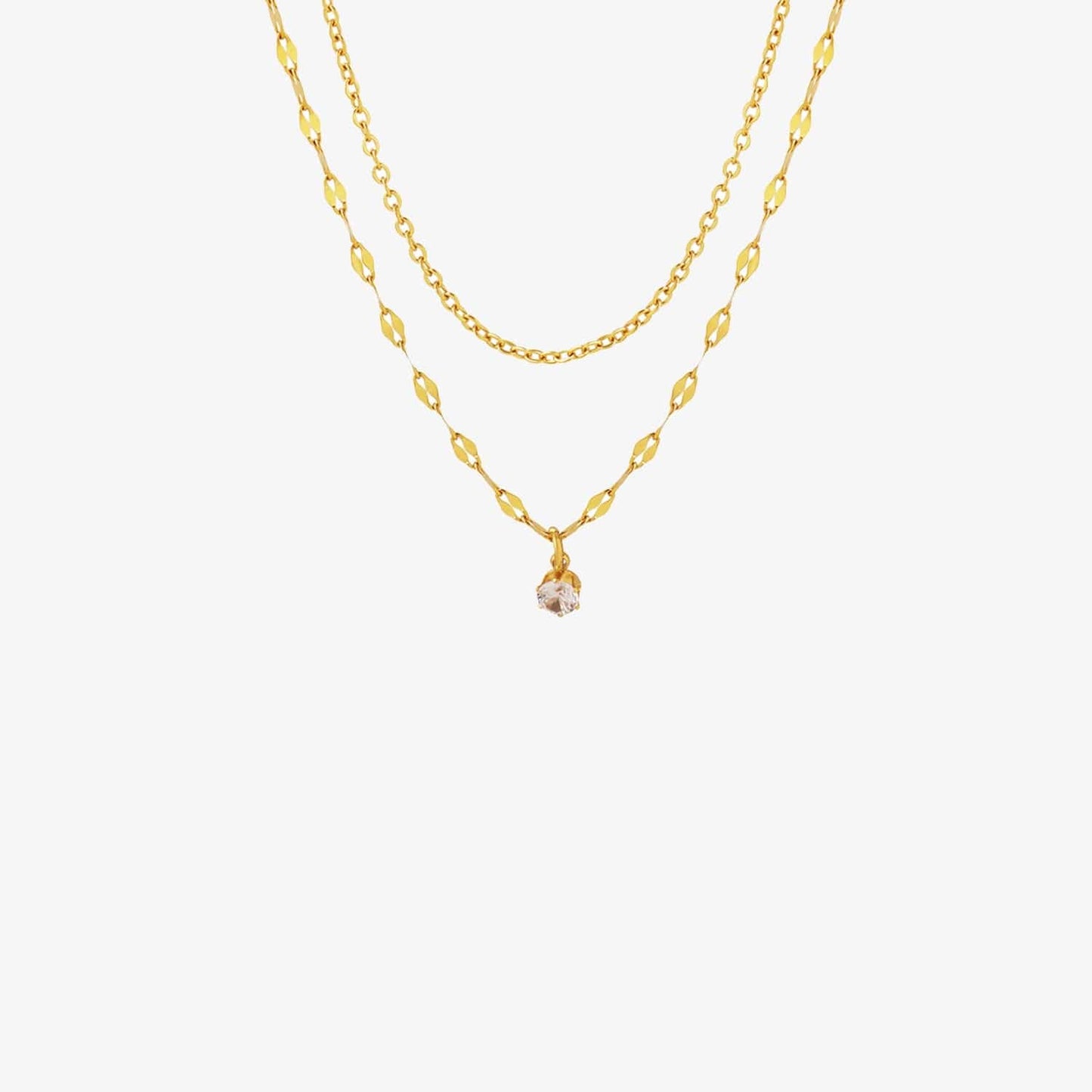 stylub Titanium Steel Double-Layered Necklace