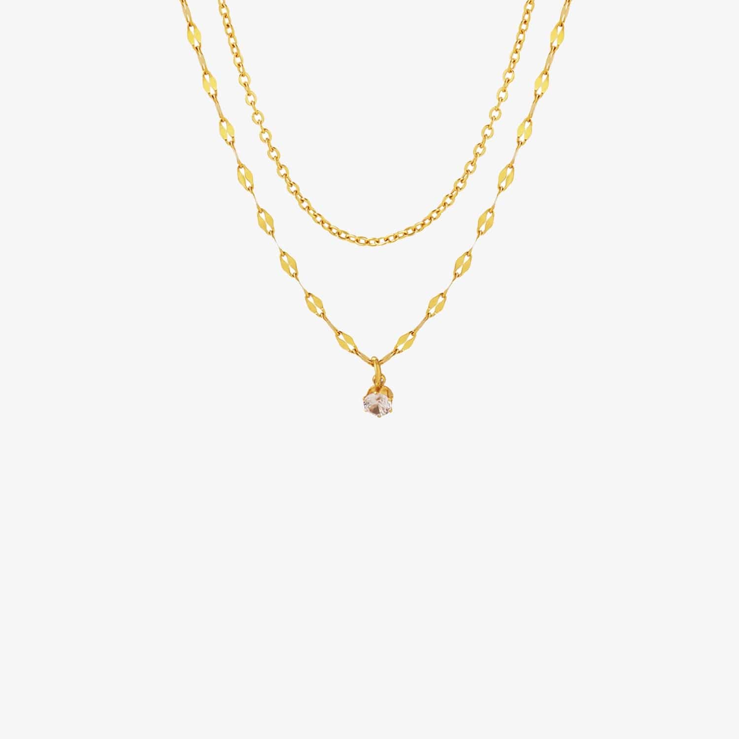 stylub Titanium Steel Double-Layered Necklace