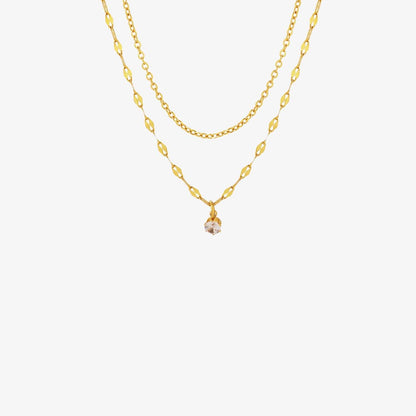 stylub Titanium Steel Double-Layered Necklace