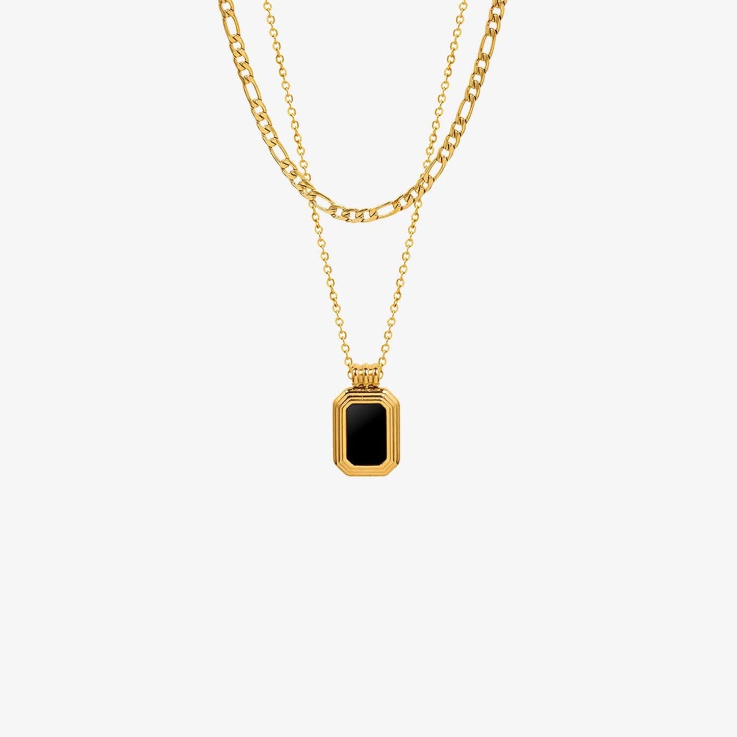 stylub Titanium Steel Gold-Plated Pendant Necklace