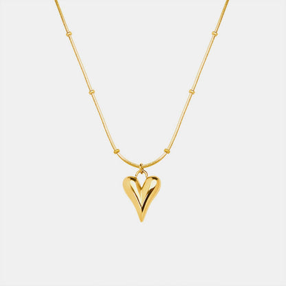 stylub Titanium Steel Heart Pendant Necklace