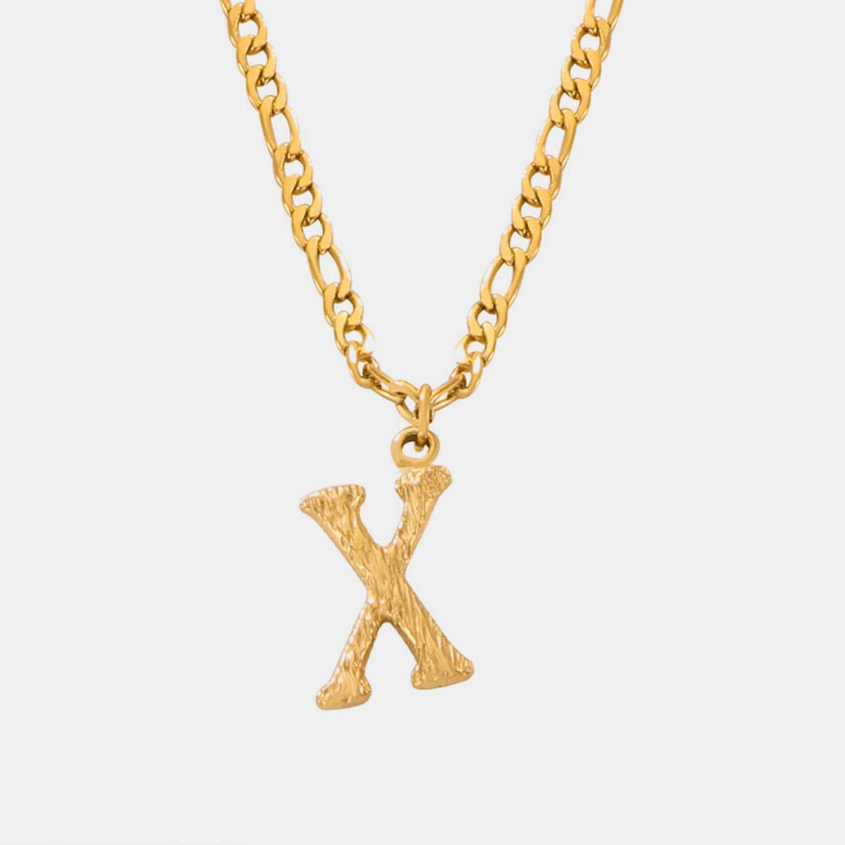 stylub Titanium Steel Letter Pendant Necklace