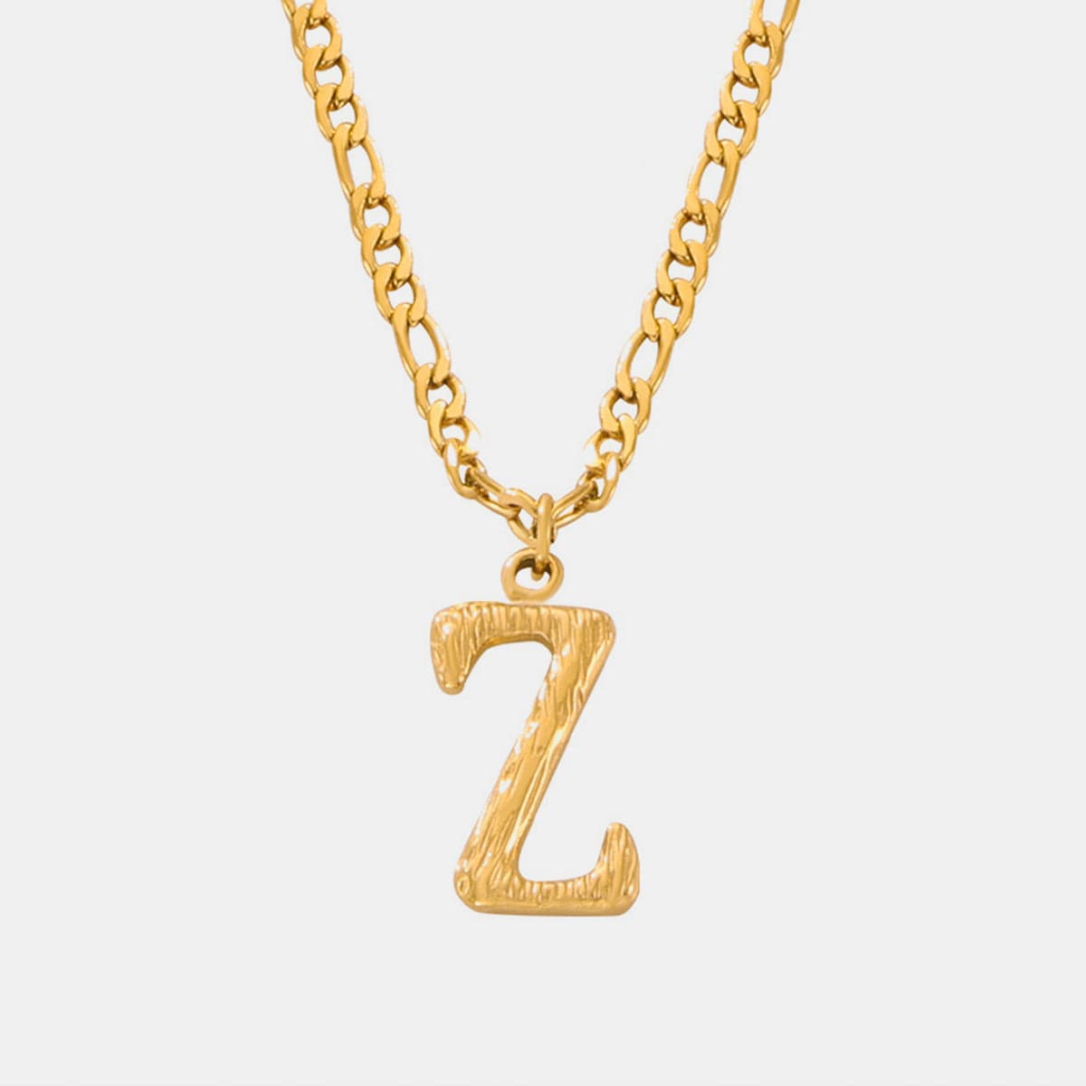 stylub Titanium Steel Letter Pendant Necklace