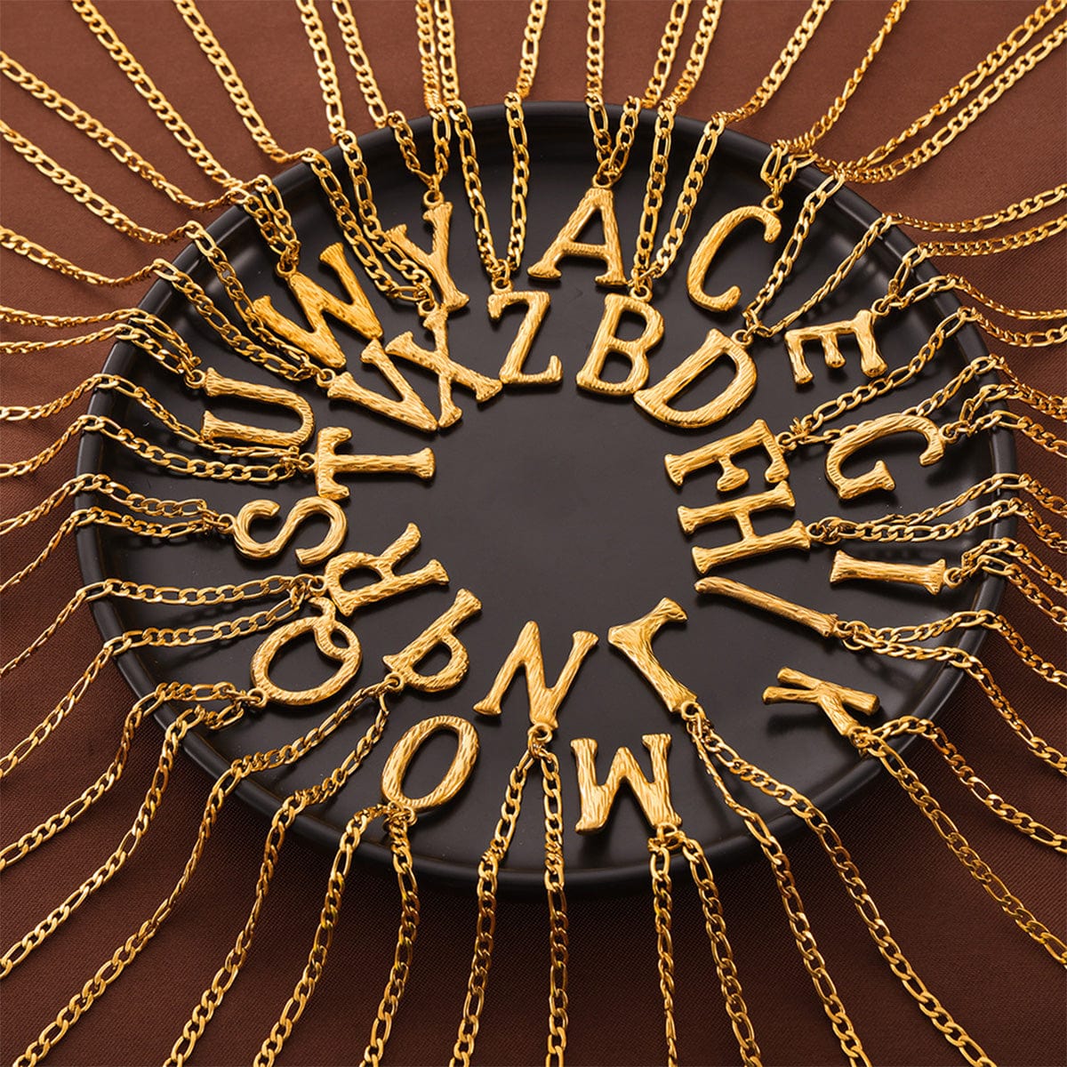 stylub Titanium Steel Letter Pendant Necklace