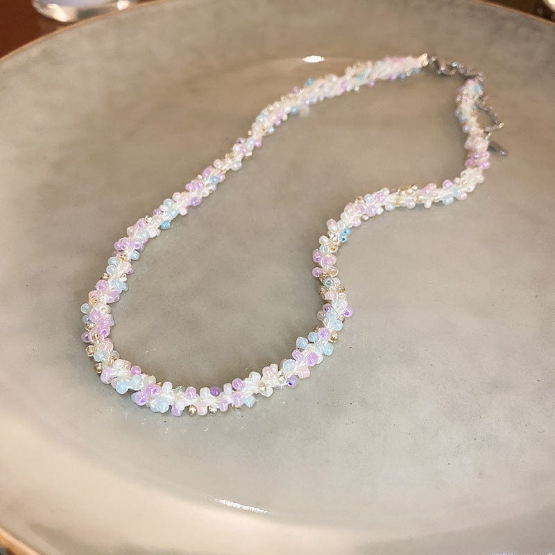 stylub Titanium Steel Rice Bead Necklace