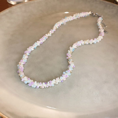 stylub Titanium Steel Rice Bead Necklace