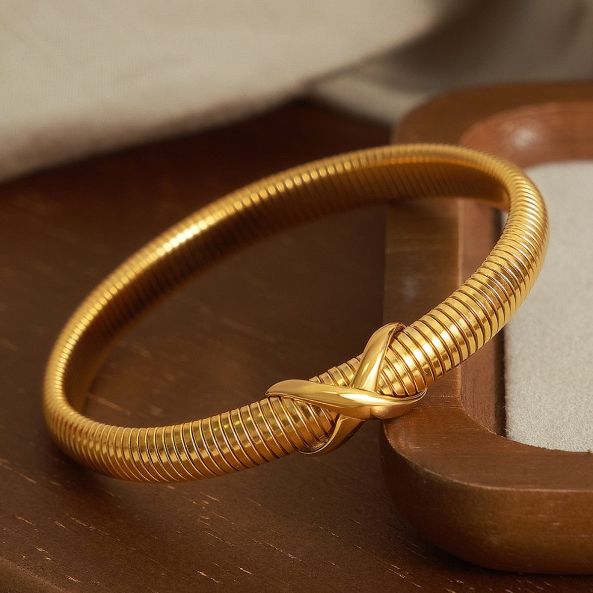 stylub Titanium Steel Spring Shape Bracelet