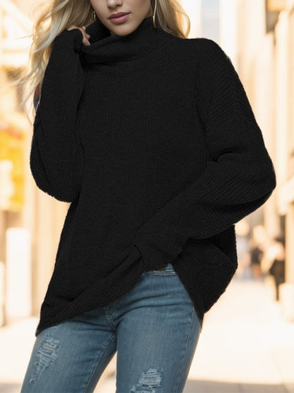 stylub Turtleneck Drop Shoulder Long Sleeve Sweater
