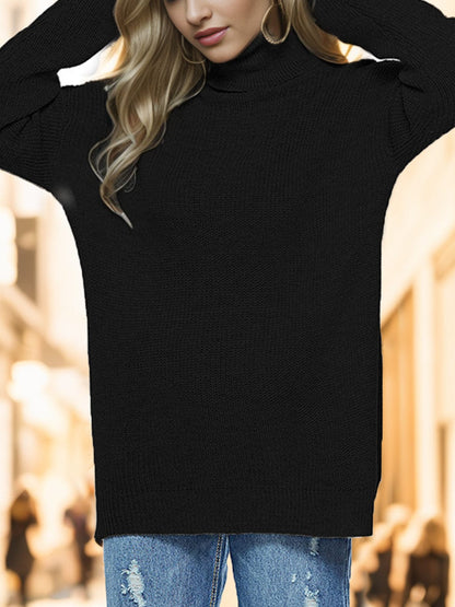 stylub Turtleneck Drop Shoulder Long Sleeve Sweater