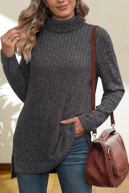 stylub Turtleneck High Low Top