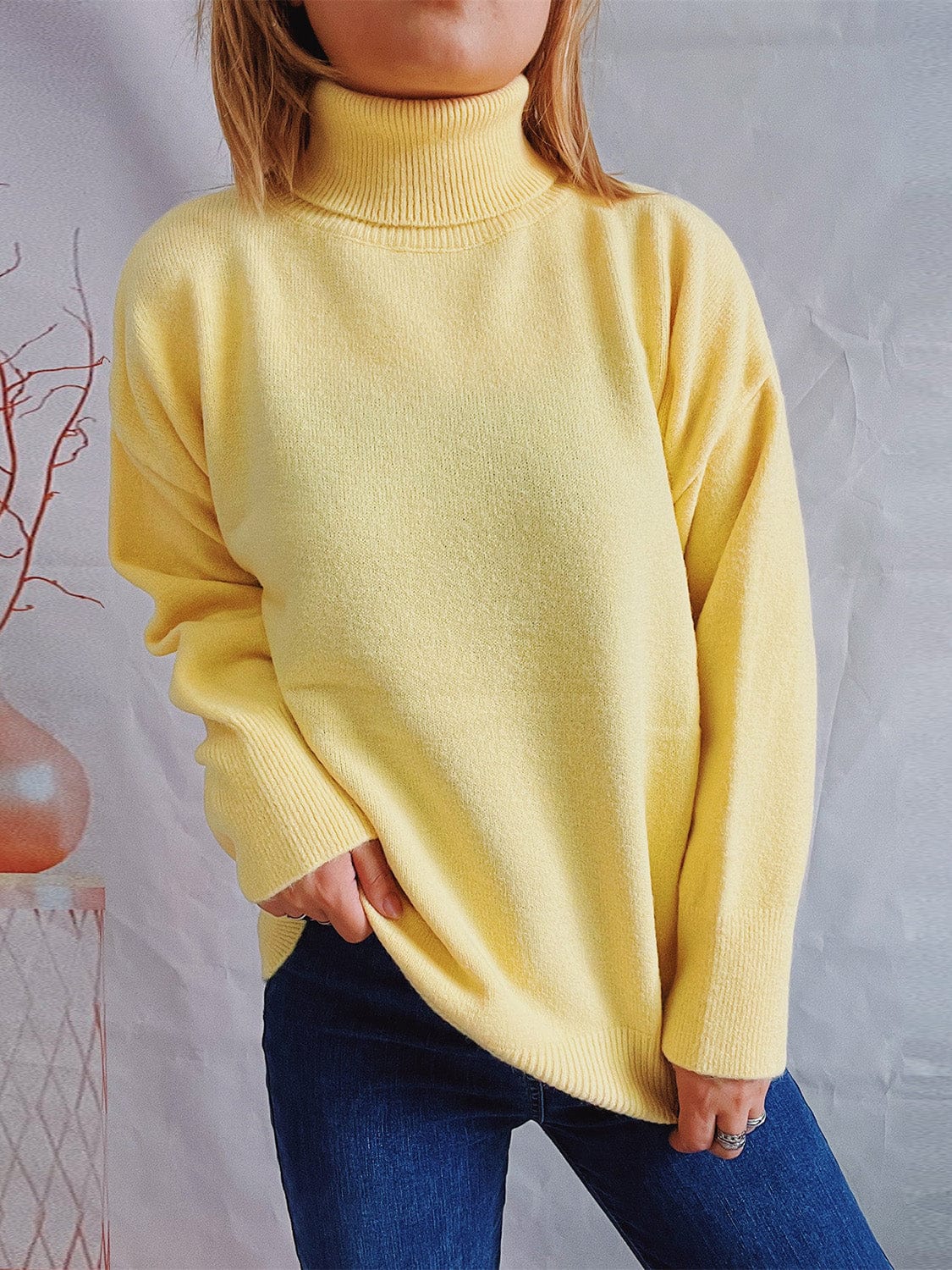 stylub Turtleneck Long Sleeve Sweater