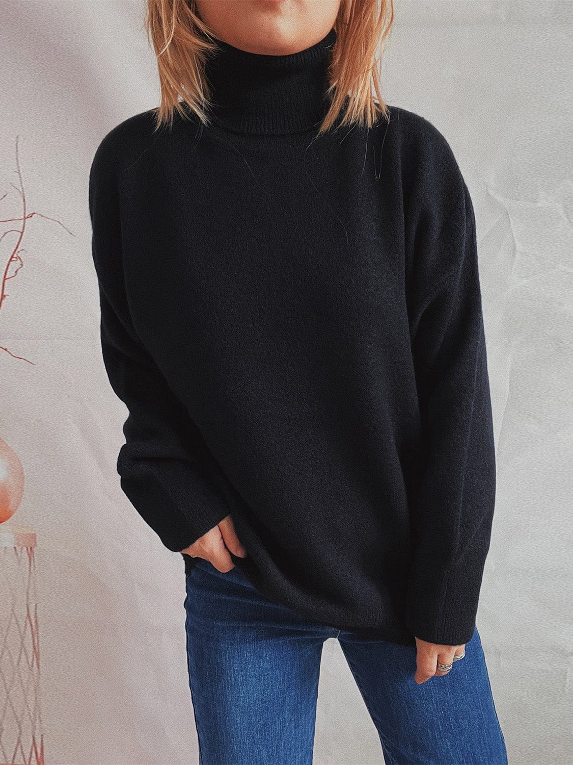 stylub Turtleneck Long Sleeve Sweater