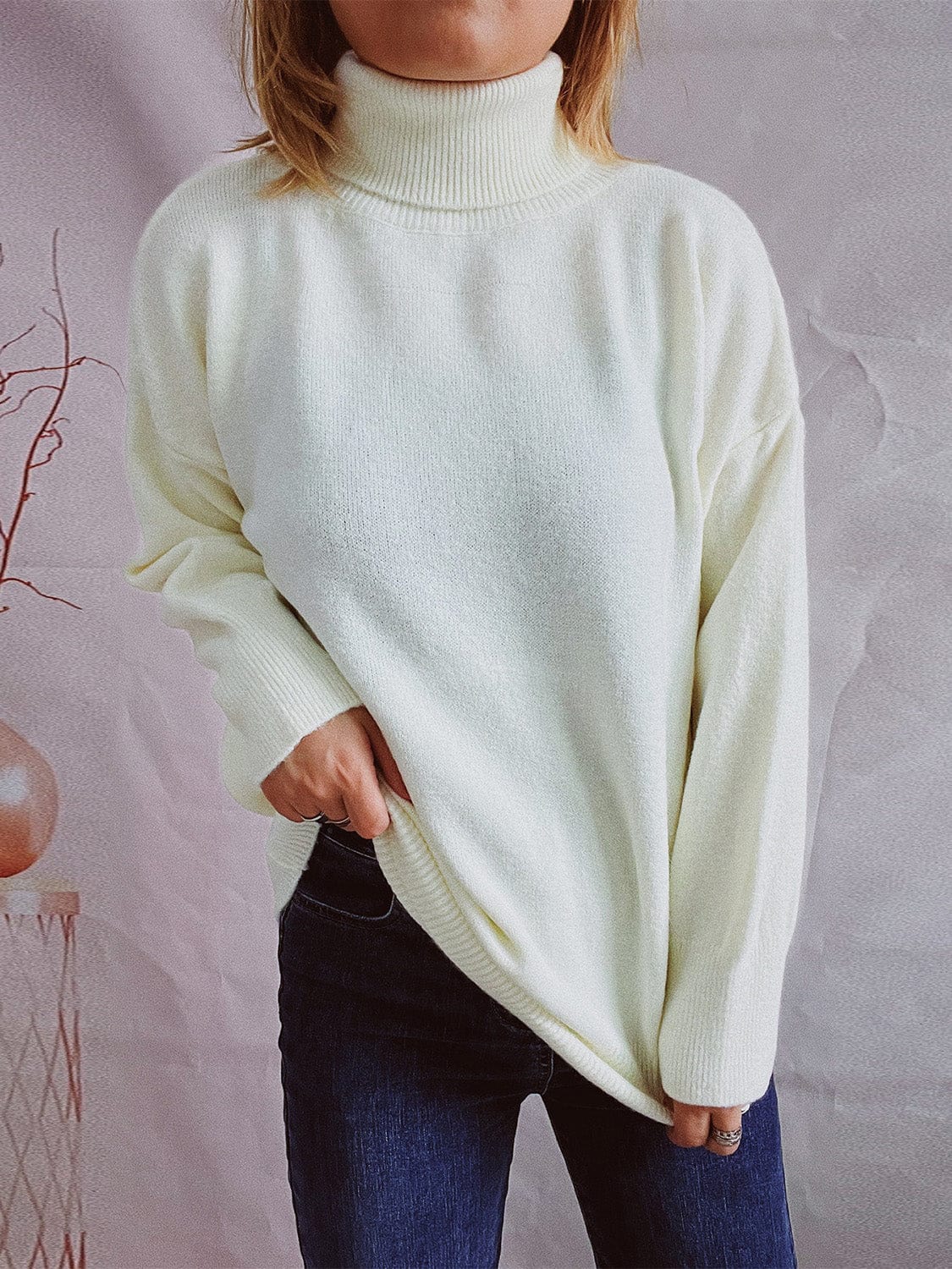 stylub Turtleneck Long Sleeve Sweater