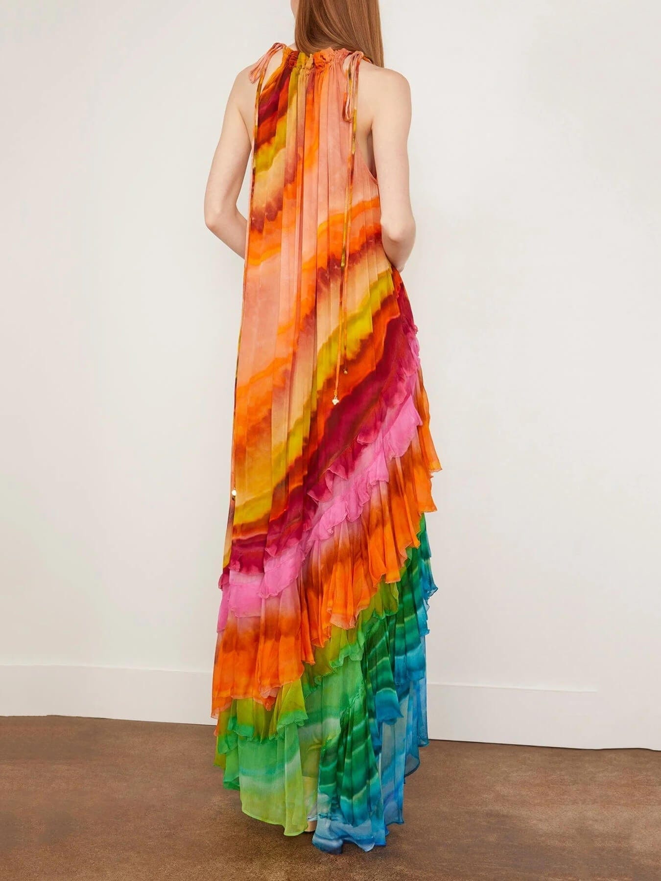stylub Velia - Flowy Ankle-Length Chiffon Dress