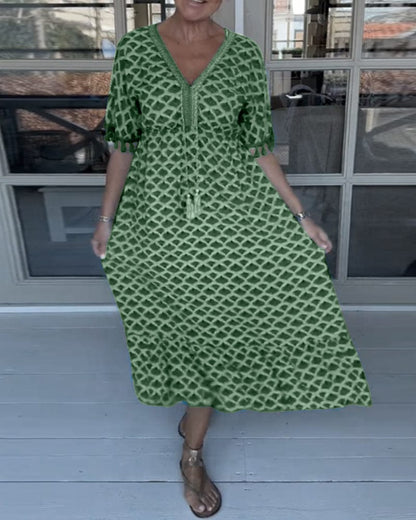 stylub Winona - Summer V-Neck Tassel Dress