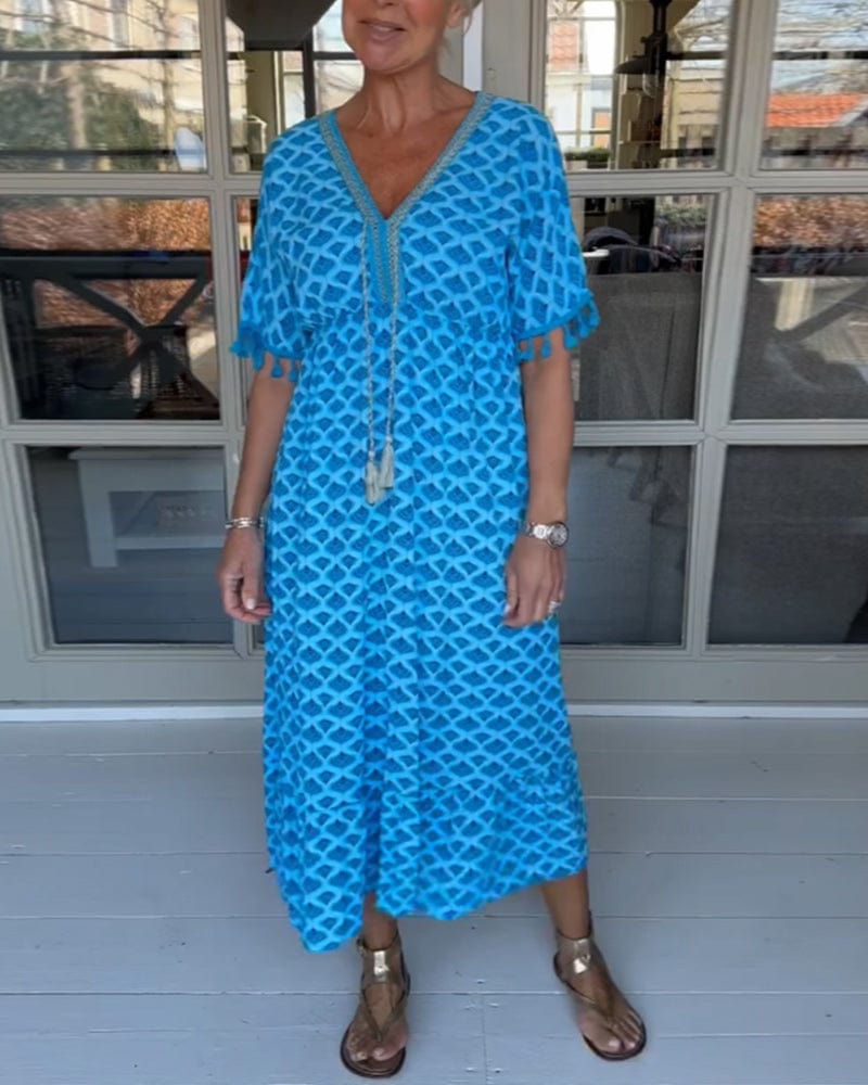stylub Winona - Summer V-Neck Tassel Dress