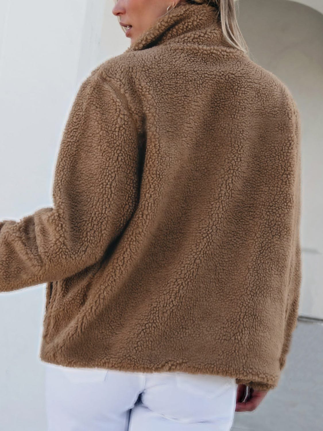 stylub Zip Up Long Sleeve Plush Jacket