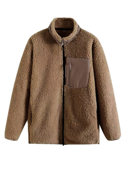 stylub Zip Up Long Sleeve Plush Jacket