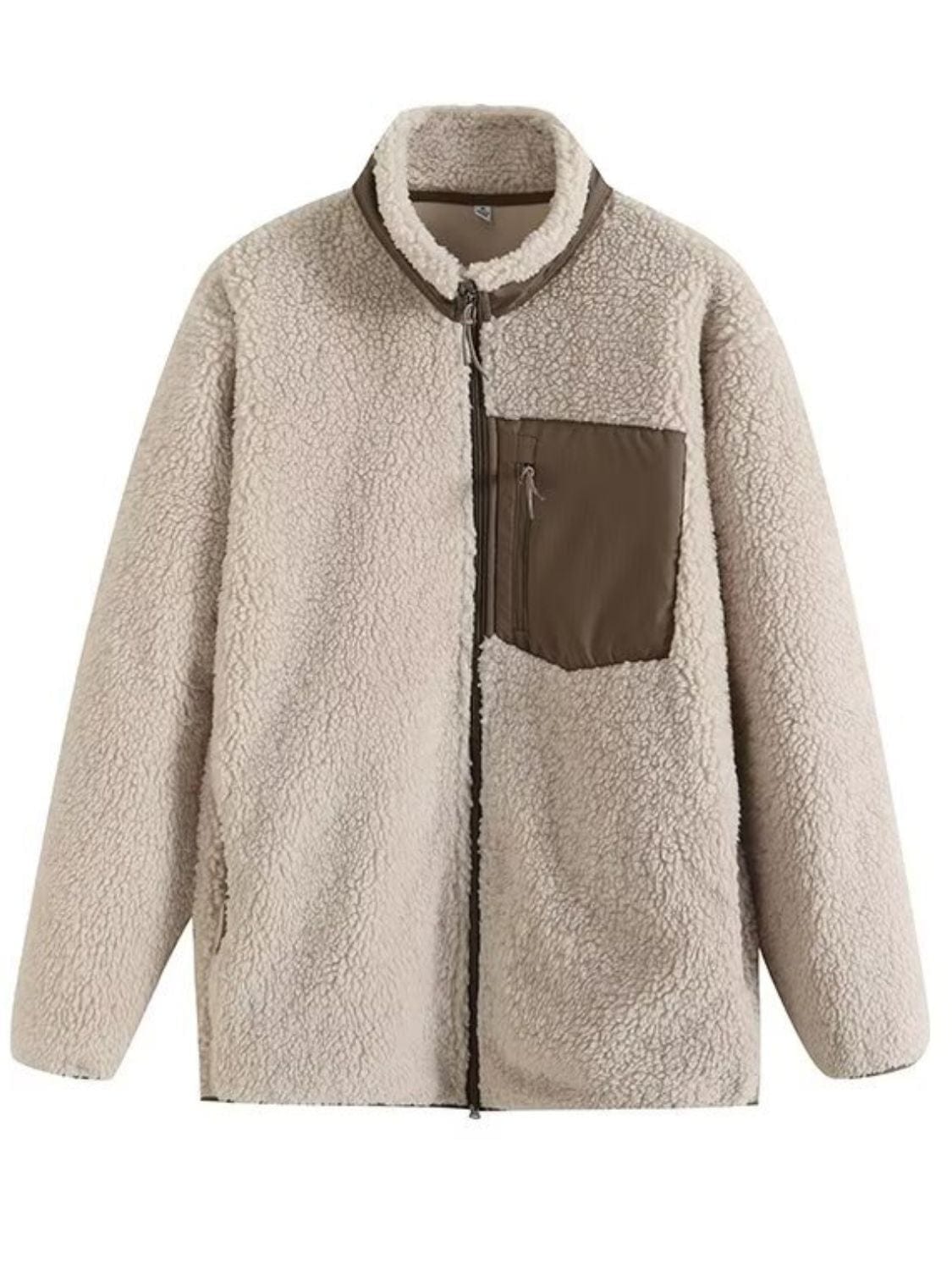 stylub Zip Up Long Sleeve Plush Jacket