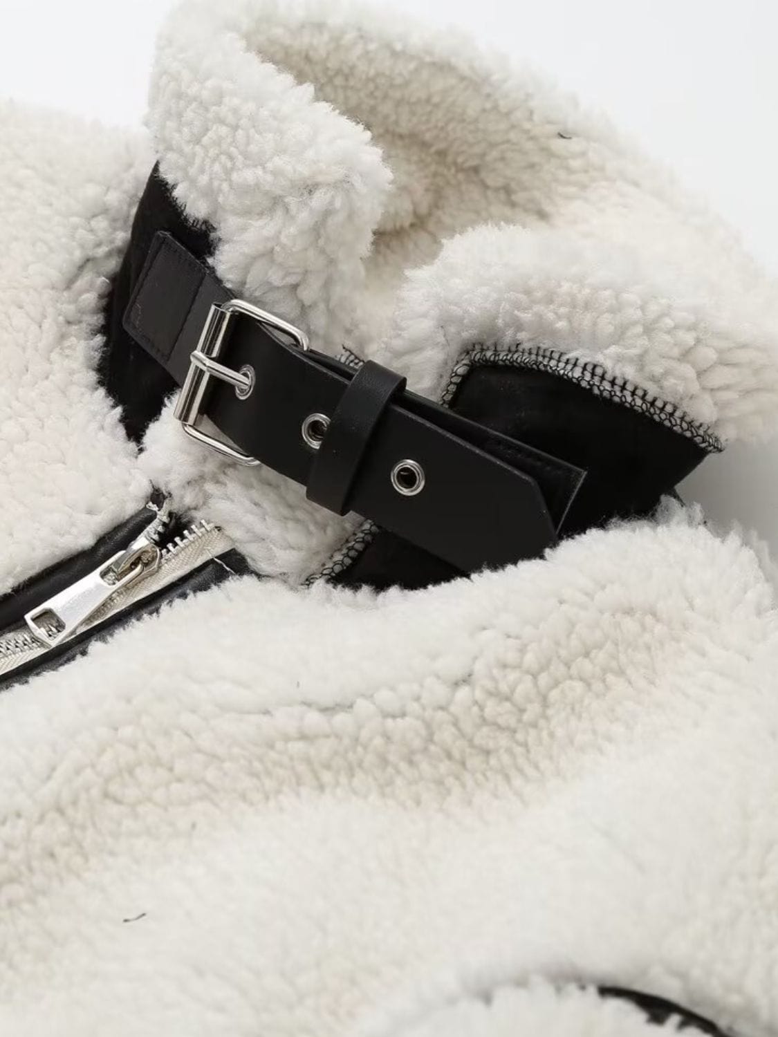 stylub Zip Up Long Sleeve Sherpa Jacket