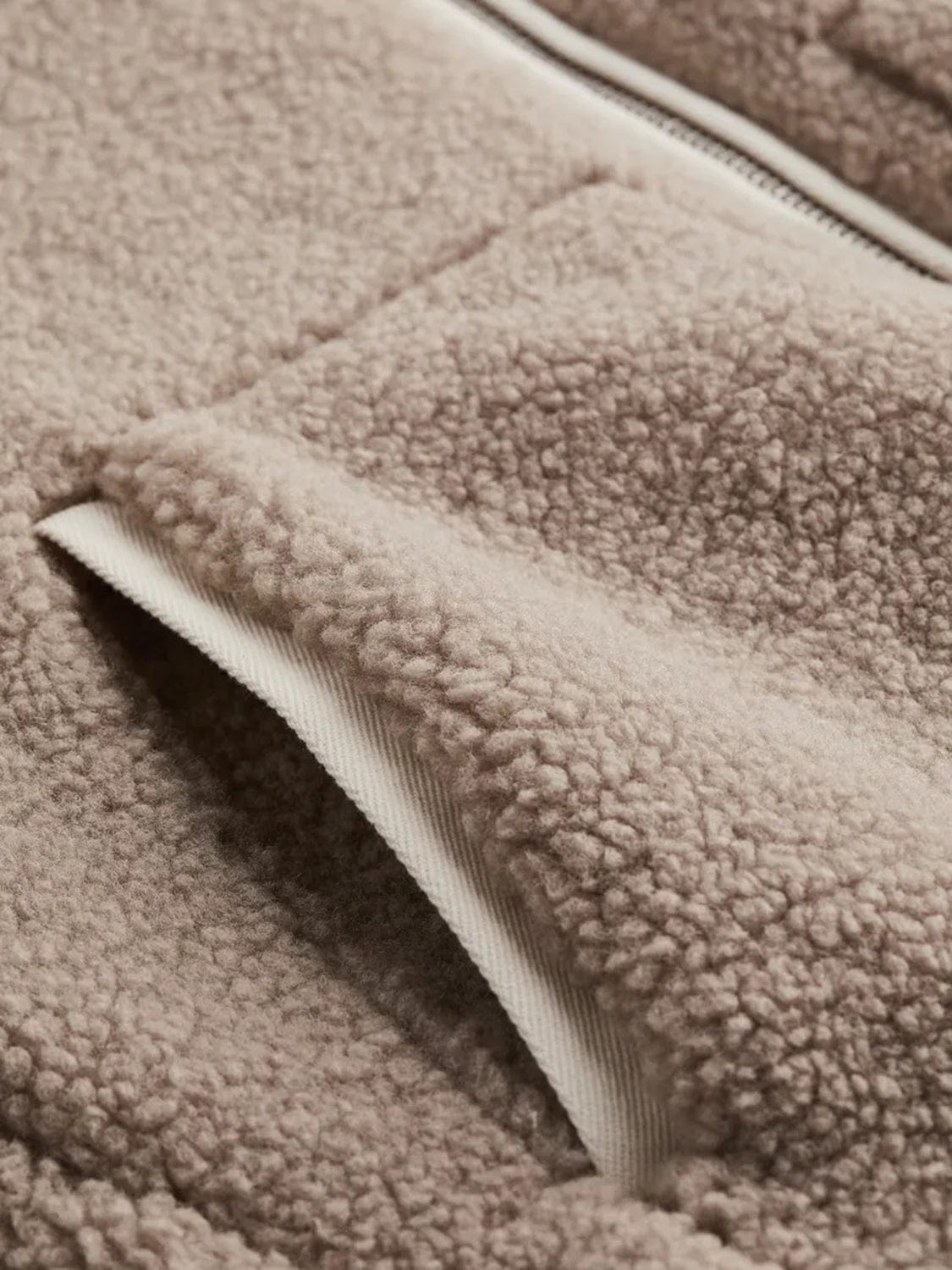 stylub Zip Up Turtleneck Long Sleeve Plush Jacket