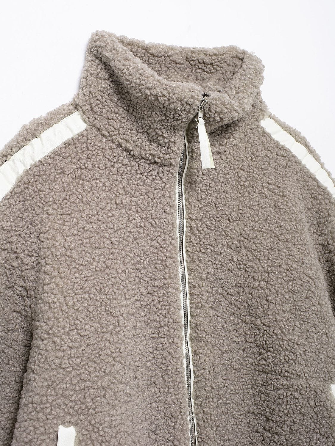 stylub Zip Up Turtleneck Long Sleeve Plush Jacket