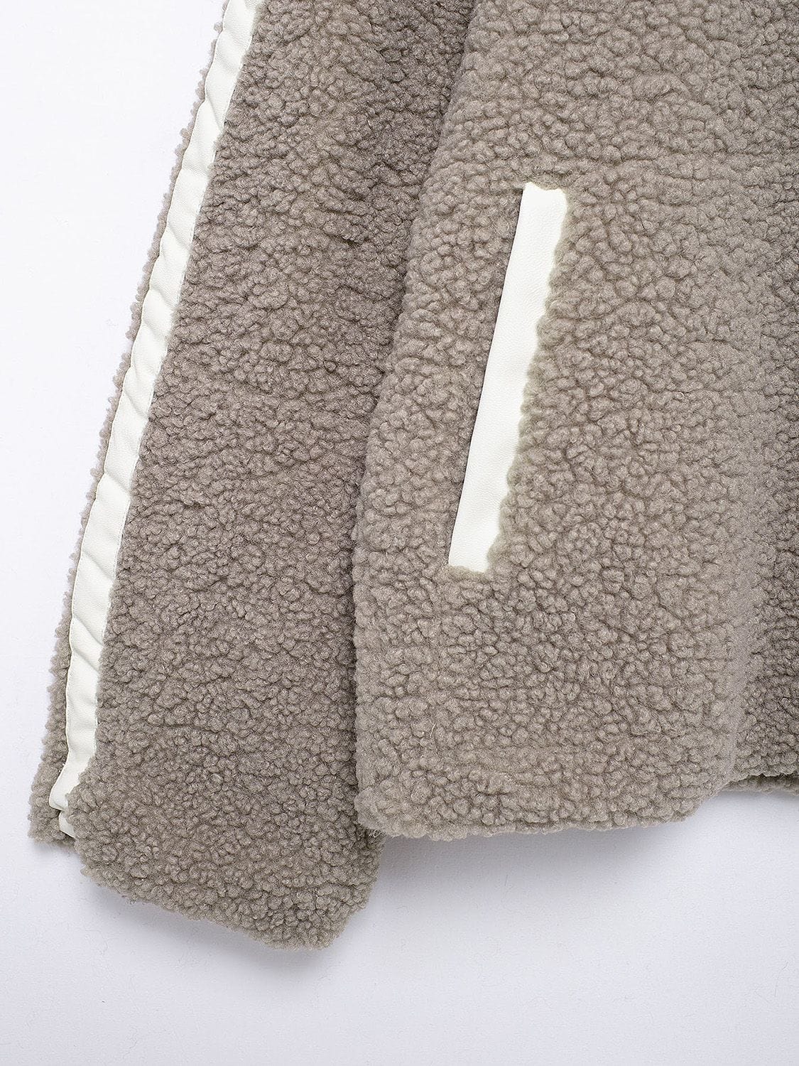 stylub Zip Up Turtleneck Long Sleeve Plush Jacket