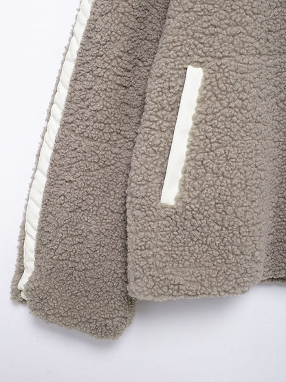 stylub Zip Up Turtleneck Long Sleeve Plush Jacket