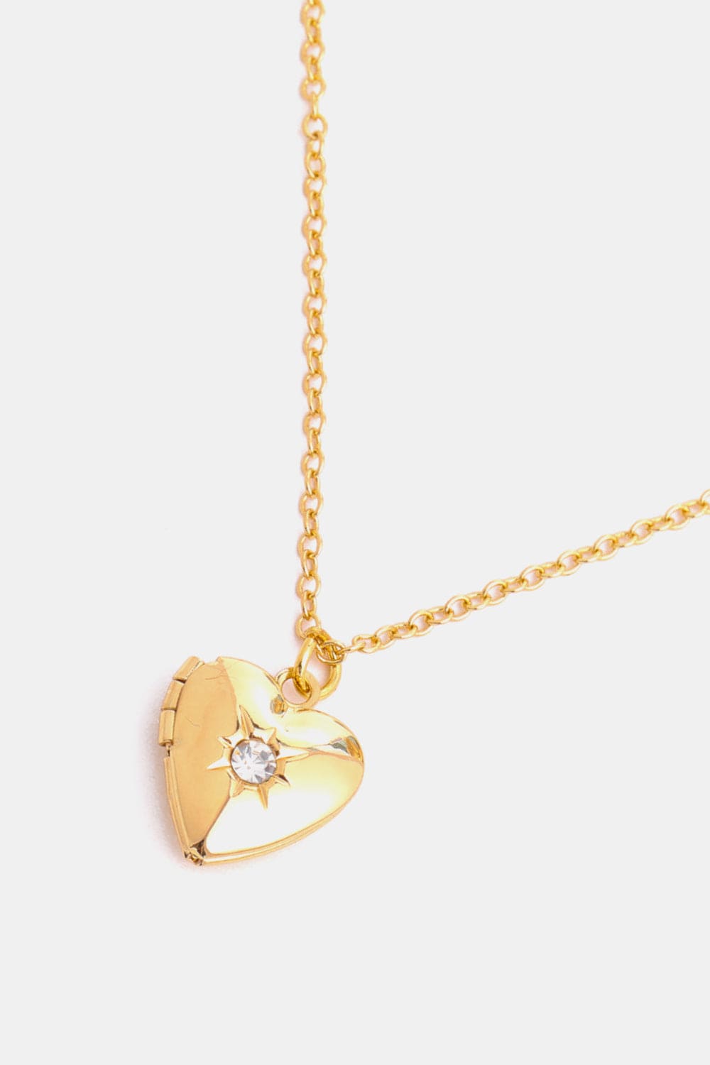 stylub Zircon Heart Shape 14K Gold-Plated Pendant Necklace
