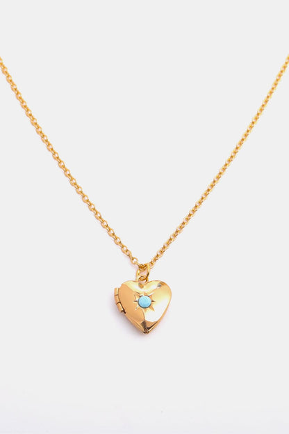 stylub Zircon Heart Shape 14K Gold-Plated Pendant Necklace