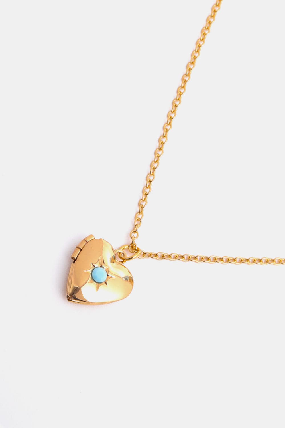 stylub Zircon Heart Shape 14K Gold-Plated Pendant Necklace