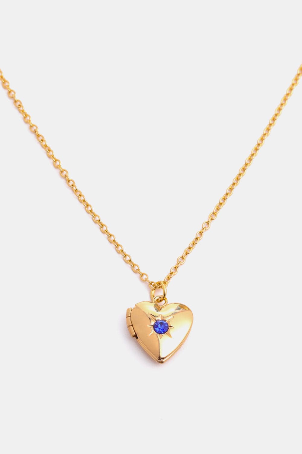 stylub Zircon Heart Shape 14K Gold-Plated Pendant Necklace