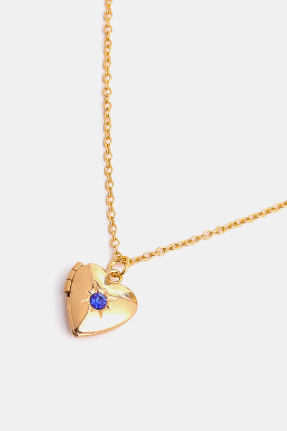 stylub Zircon Heart Shape 14K Gold-Plated Pendant Necklace