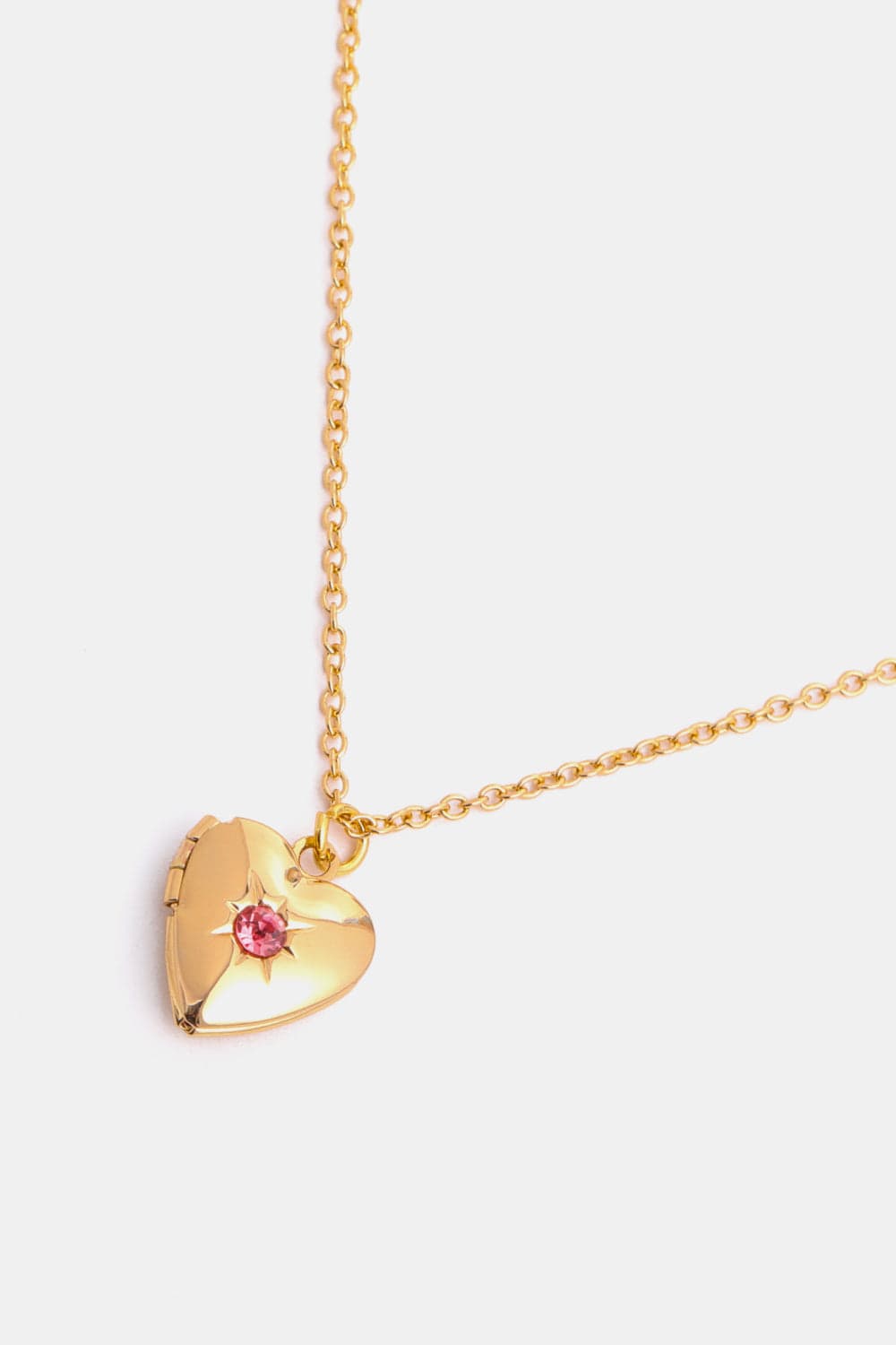 stylub Zircon Heart Shape 14K Gold-Plated Pendant Necklace