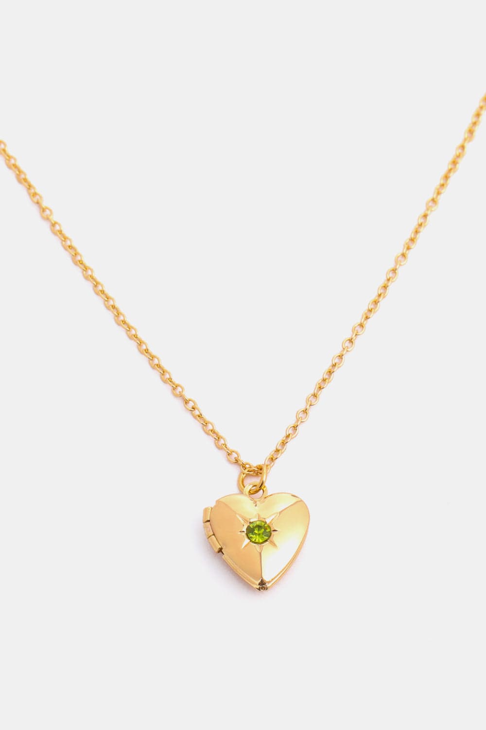 stylub Zircon Heart Shape 14K Gold-Plated Pendant Necklace