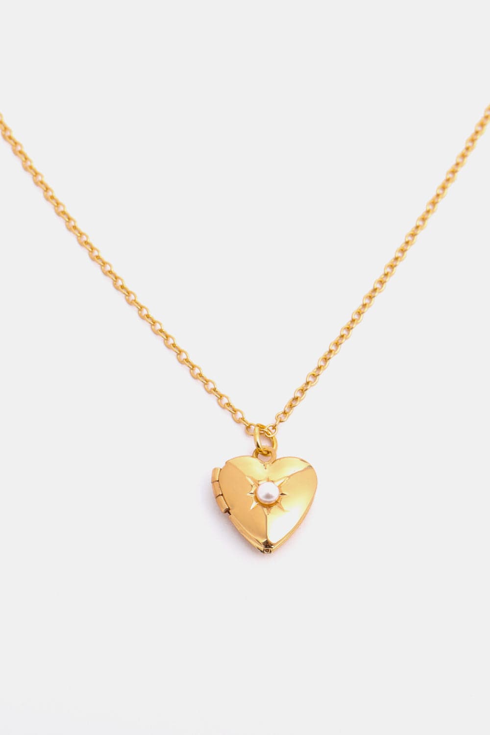 stylub Zircon Heart Shape 14K Gold-Plated Pendant Necklace