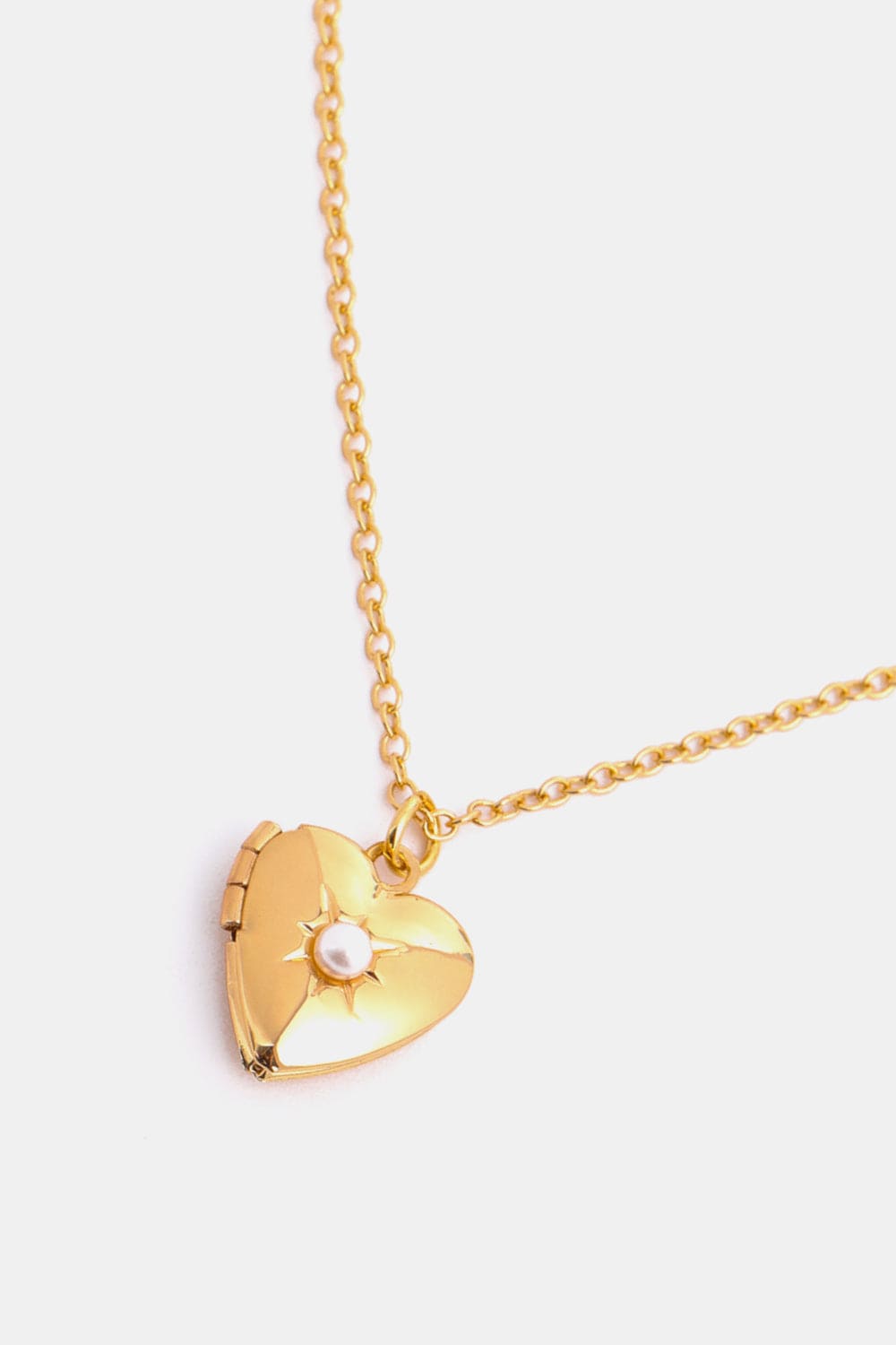 stylub Zircon Heart Shape 14K Gold-Plated Pendant Necklace