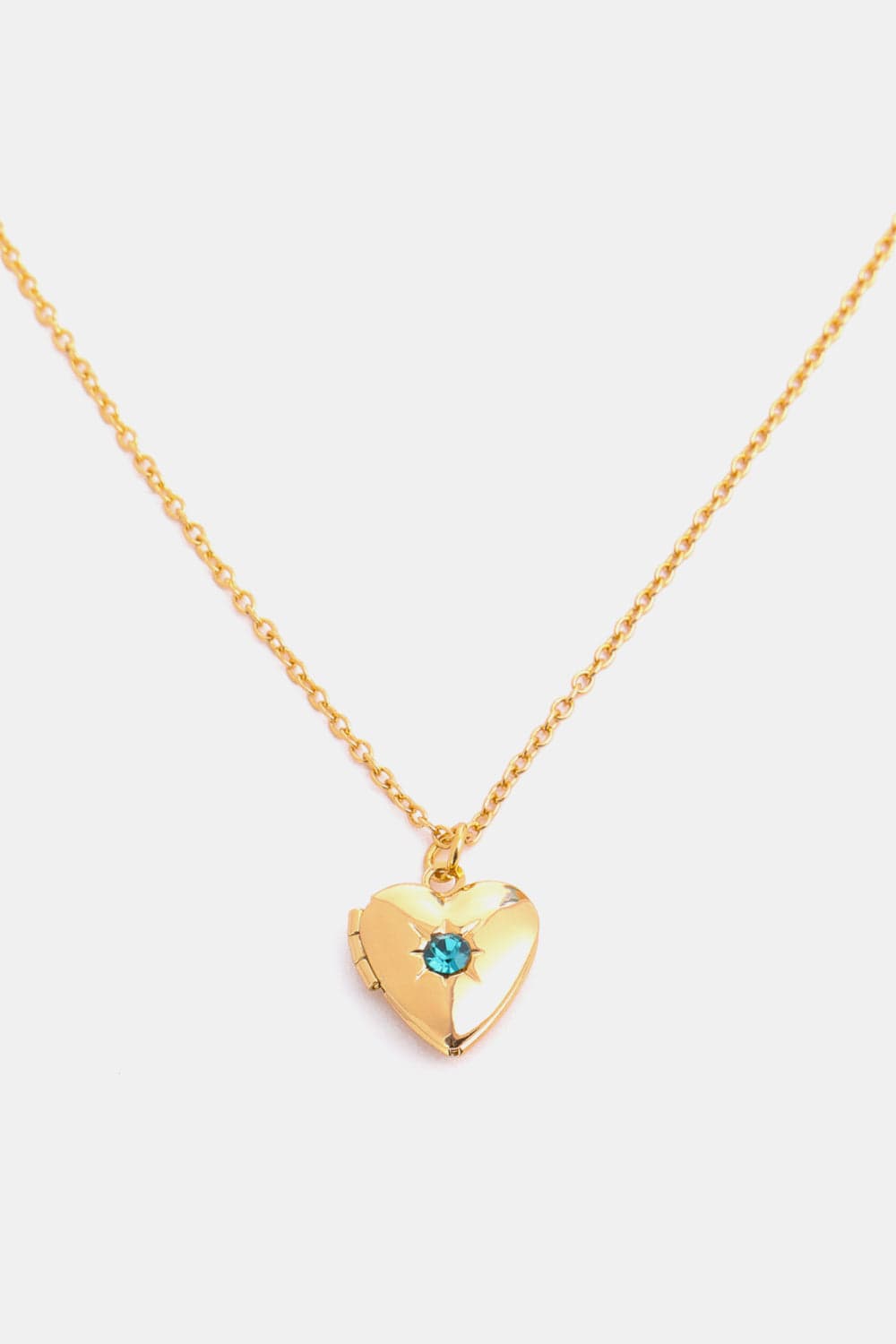 stylub Zircon Heart Shape 14K Gold-Plated Pendant Necklace