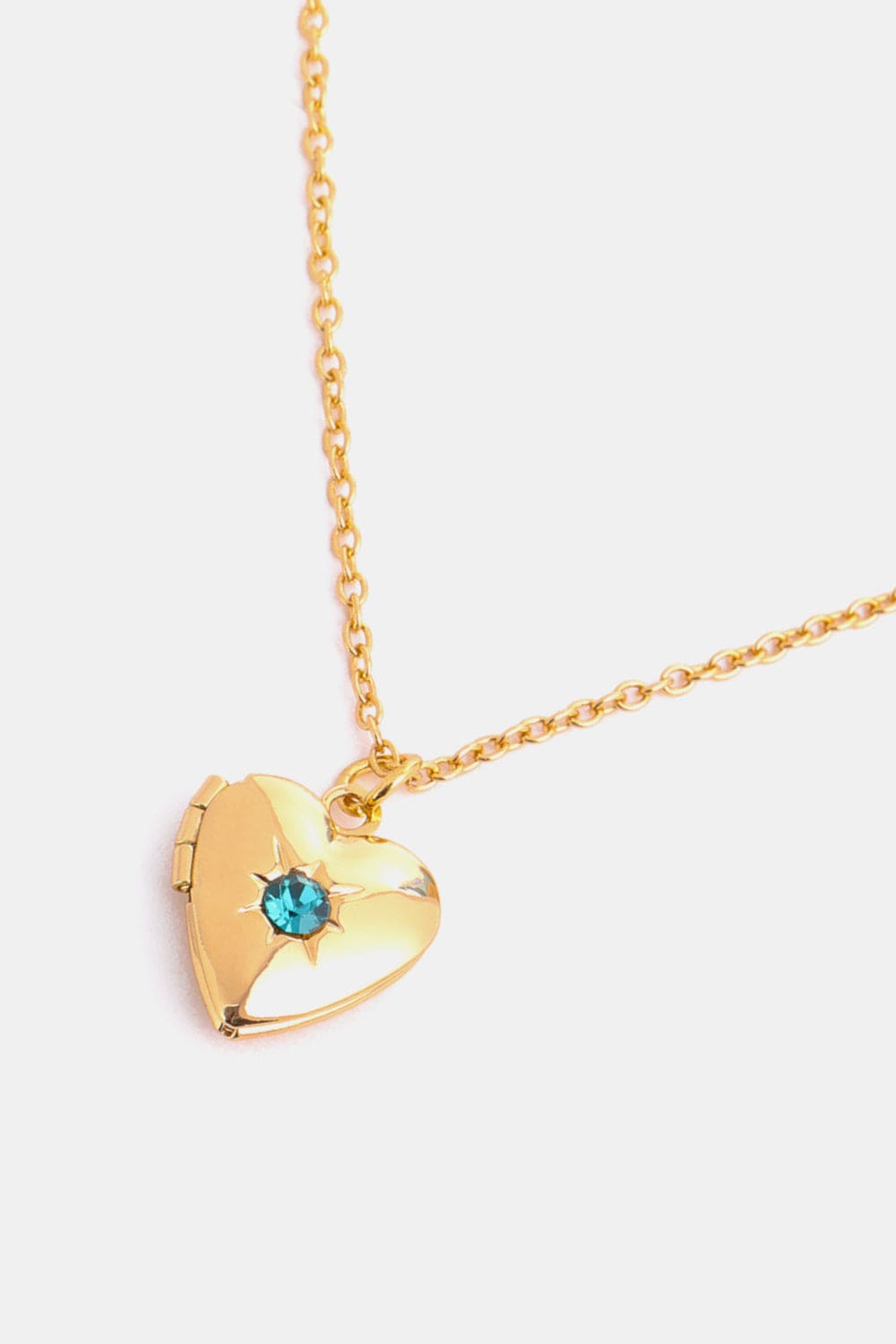 stylub Zircon Heart Shape 14K Gold-Plated Pendant Necklace