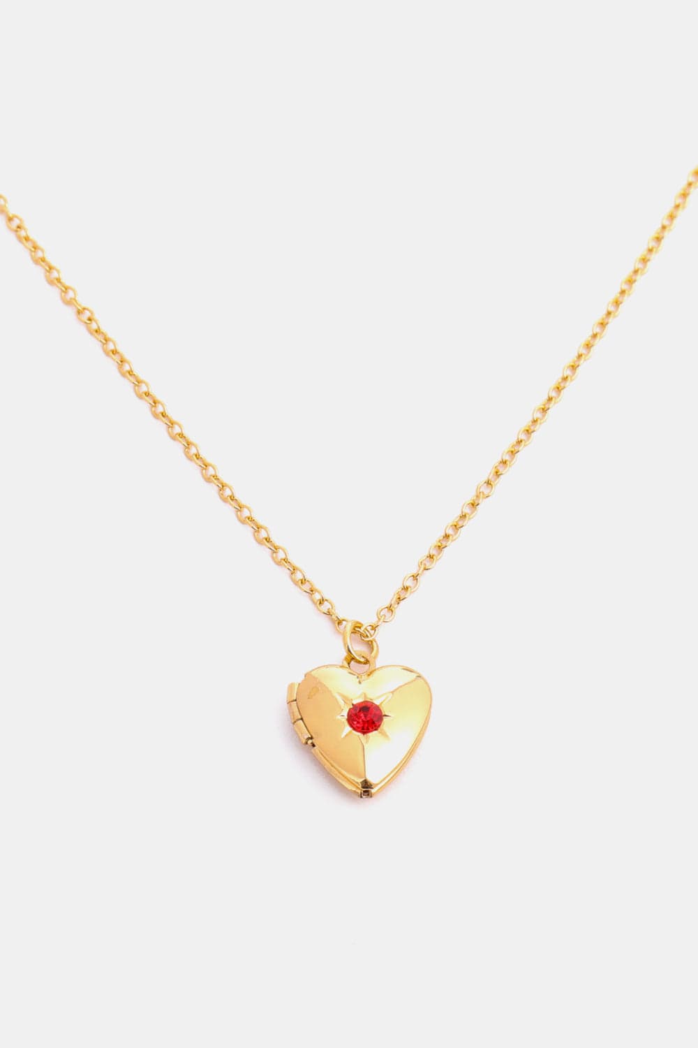 stylub Zircon Heart Shape 14K Gold-Plated Pendant Necklace