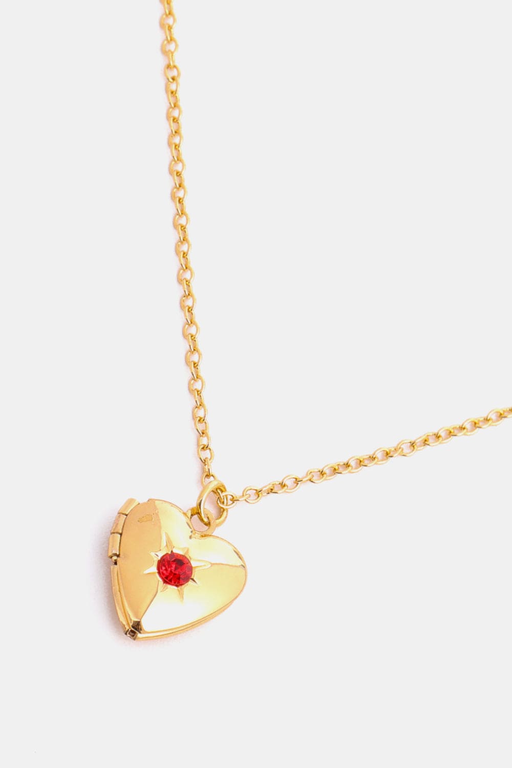 stylub Zircon Heart Shape 14K Gold-Plated Pendant Necklace