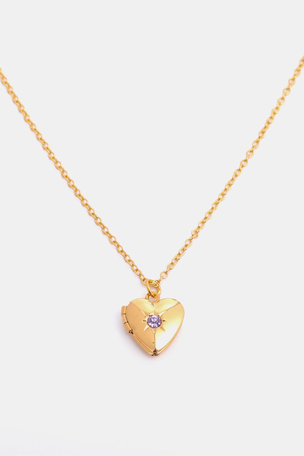 stylub Zircon Heart Shape 14K Gold-Plated Pendant Necklace