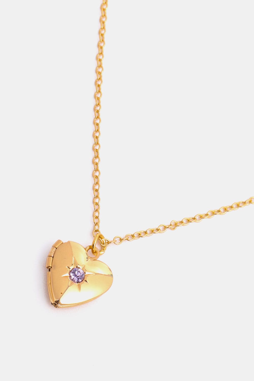 stylub Zircon Heart Shape 14K Gold-Plated Pendant Necklace