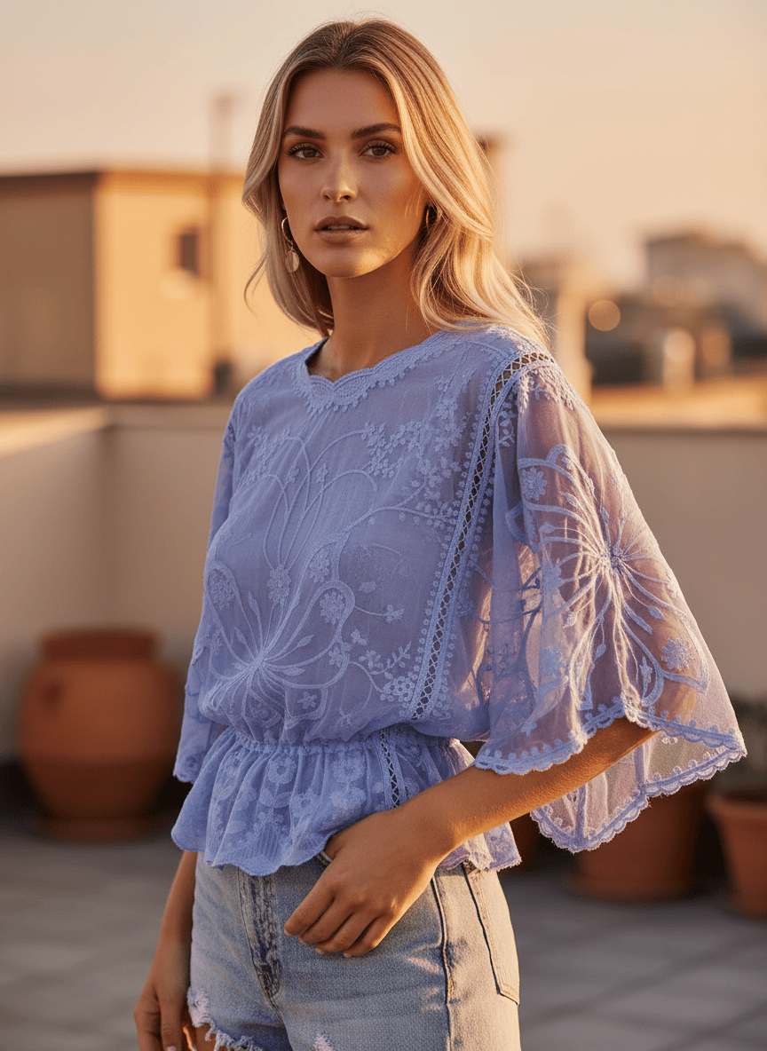 test Lace Sheer Sleeve Blouse — The Detail Everyone Asks About