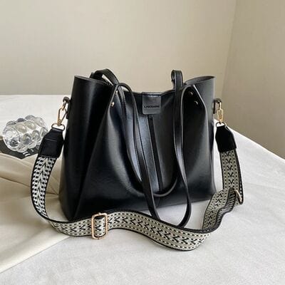 Trendsi PU Leather Large Tote Bag